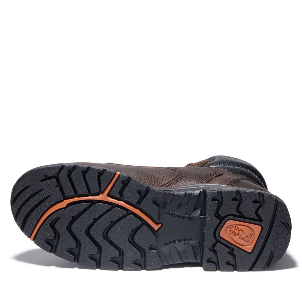 Timberland Μποτακια Εργασίας Ανδρικα Καφε - Pro® Titan® 6\" Comp Toe - Greece 3176892-KY